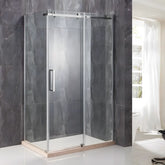 Cabina de dus BR6610, Dimensiune 80x100cm, Sticla Securizata 8mm, Profil Cromat, Usa culisanta-Diplon